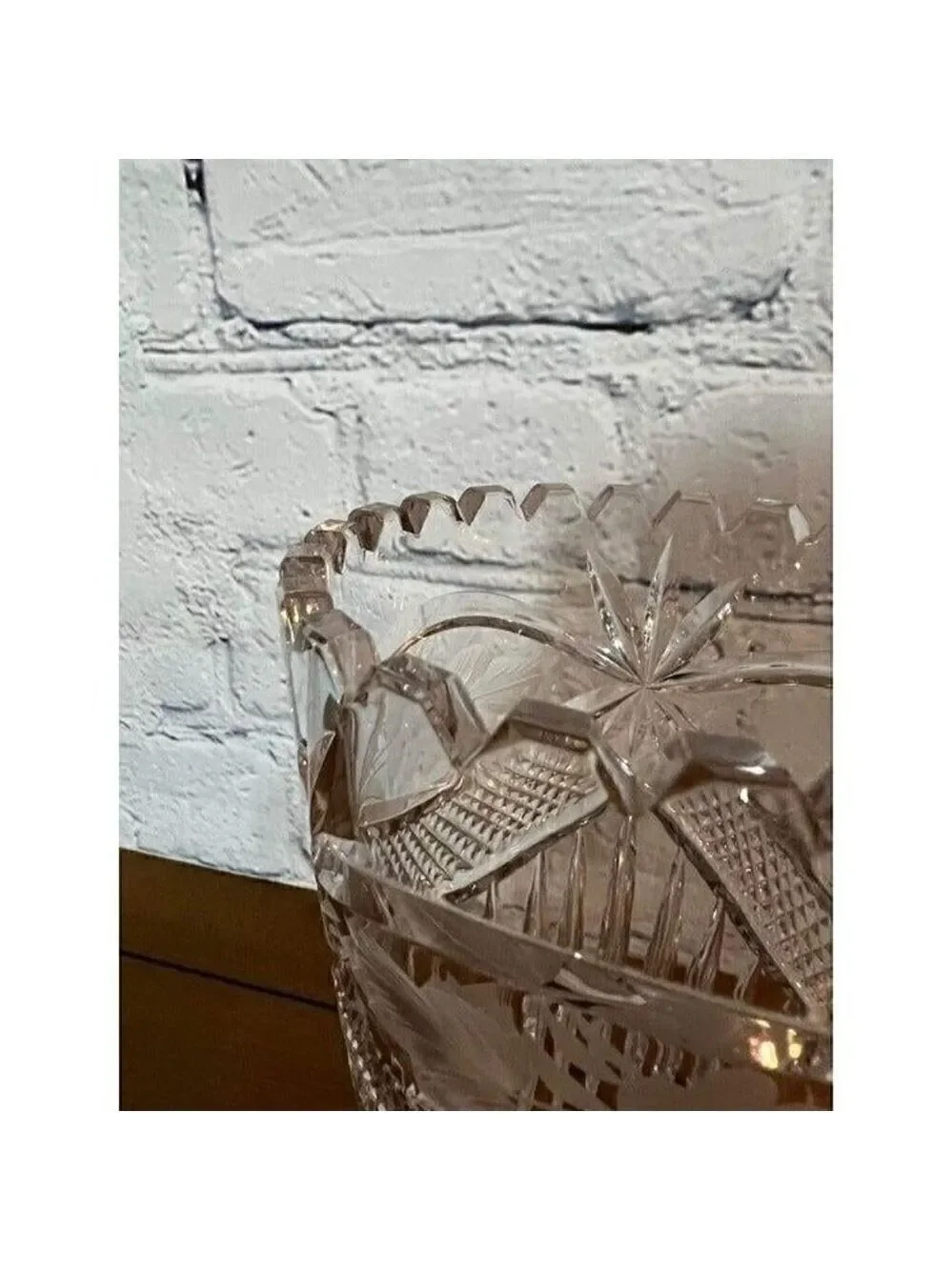 Crystal Chardonay Cut Crystal Vase 7 Inch